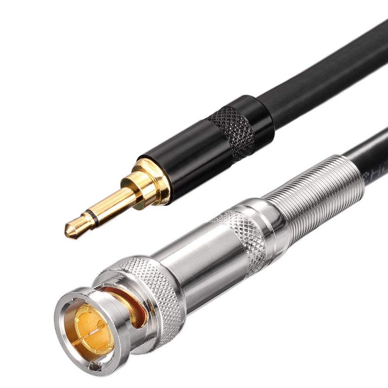 Eightwood BNC Male to 3.5mm 1/8" Mono Male Plug Stereo Adapter Antenna Coaxial Power Audio Cable 6.5 Feet - Image 3